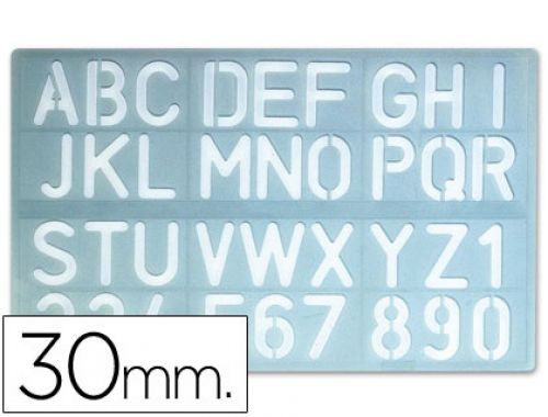 Escantilhao letras e numeros 30mm , Csp , 25828 , 8423473258280